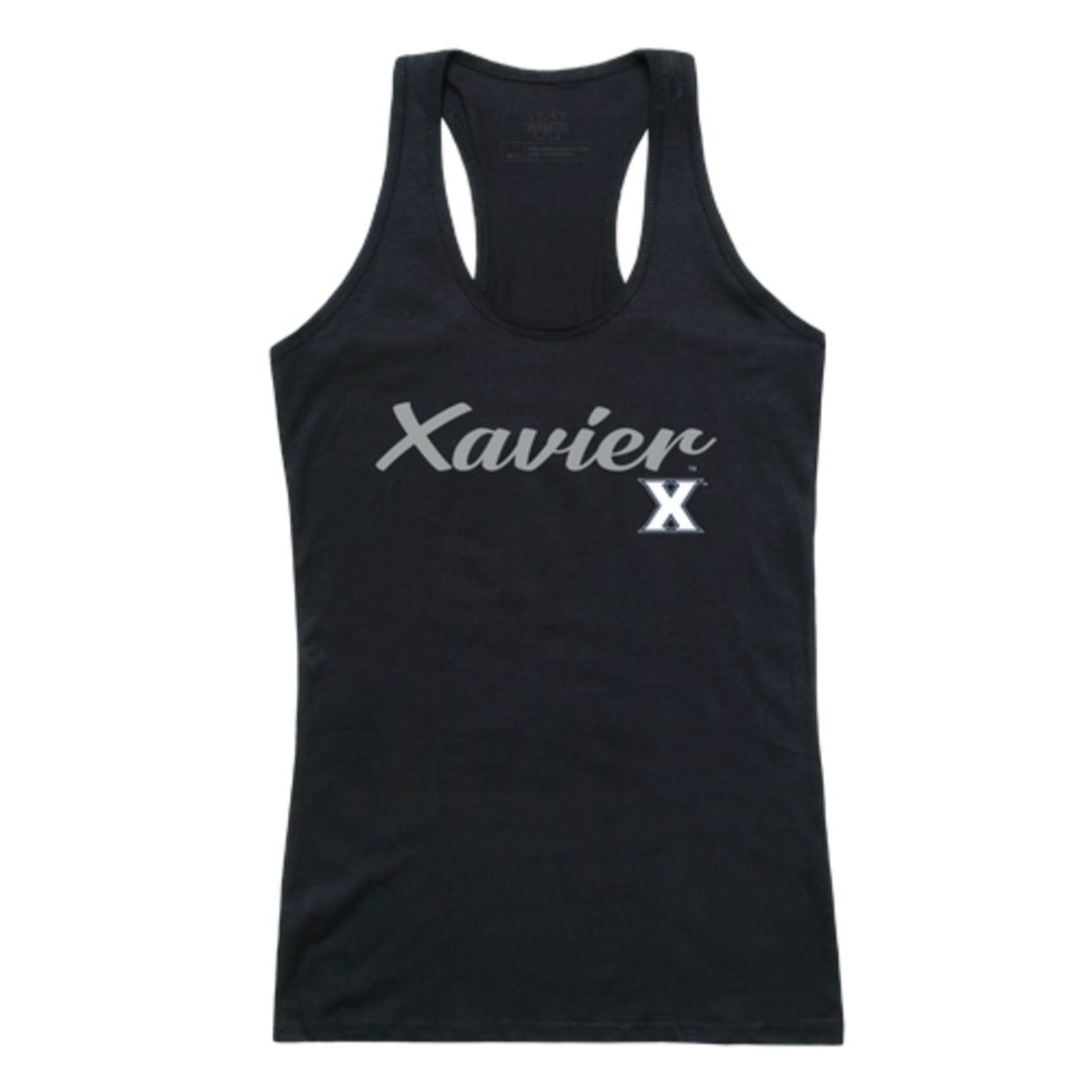 Xavier University Musketeers Womens Script Tank Top T-Shirt-Campus-Wardrobe