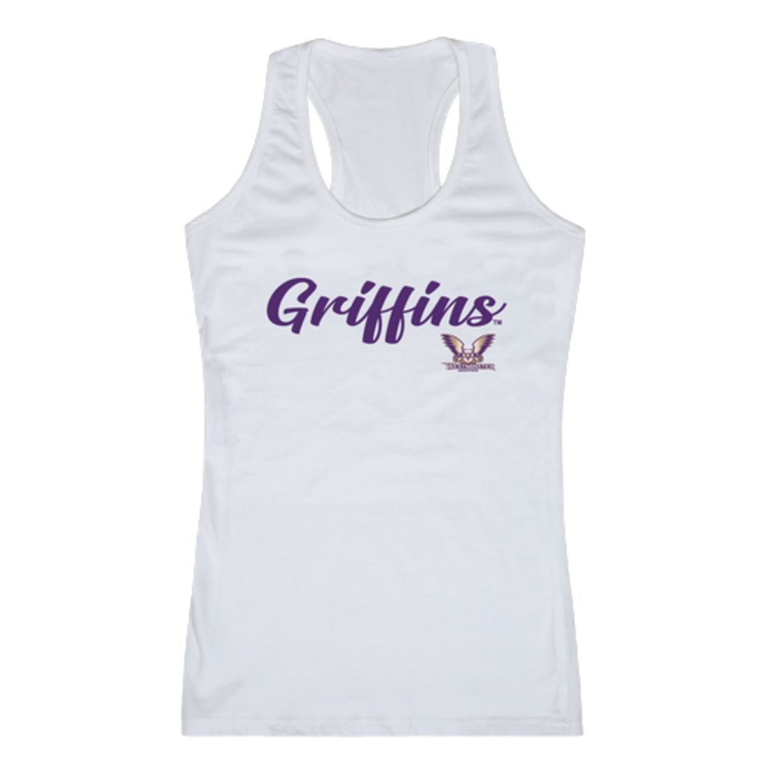 Westminster College Griffins Womens Script Tank Top T-Shirt-Campus-Wardrobe