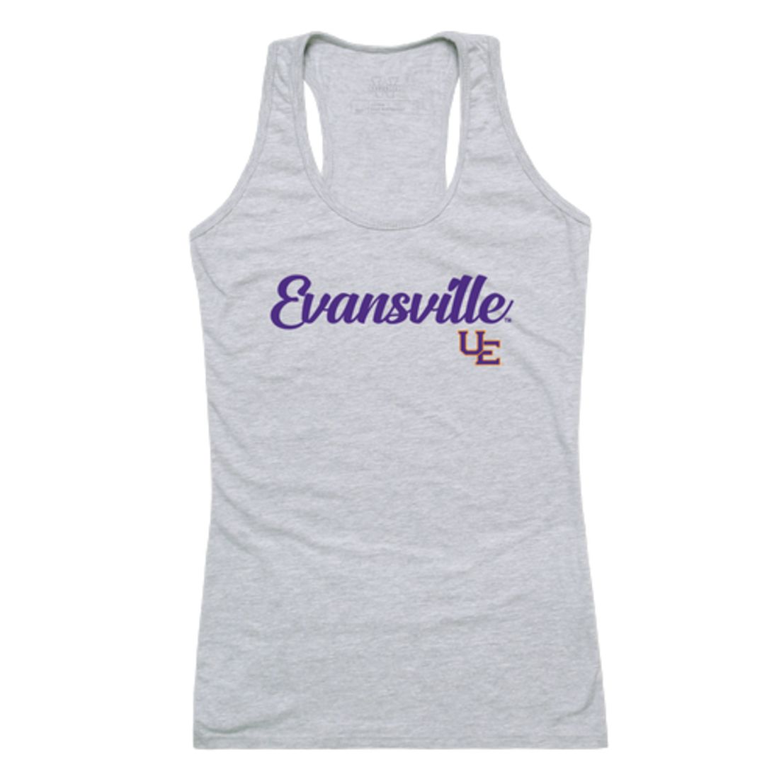University of Evansville Aces Womens Script Tank Top T-Shirt-Campus-Wardrobe