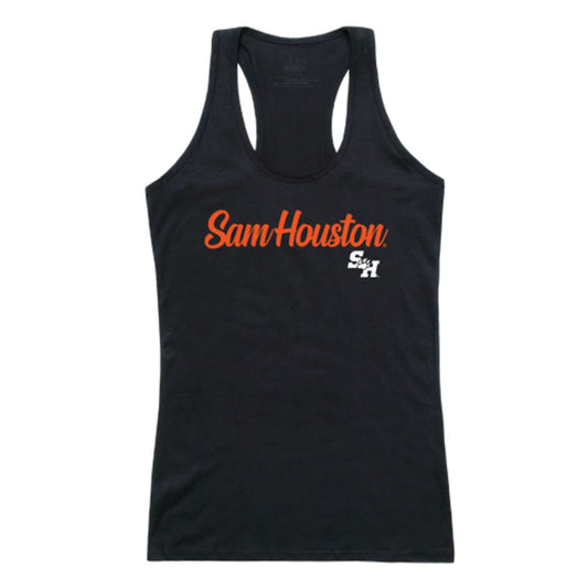 Sam Houston State University Bearkat Womens Script Tank Top T-Shirt-Campus-Wardrobe