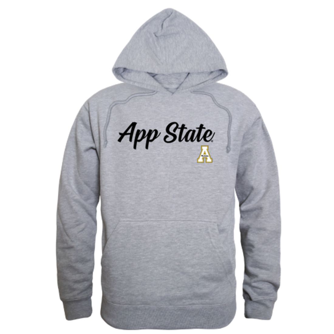 Appalachian App State University Mountaineers Mens Script Hoodie Sweatshirt Black-Campus-Wardrobe