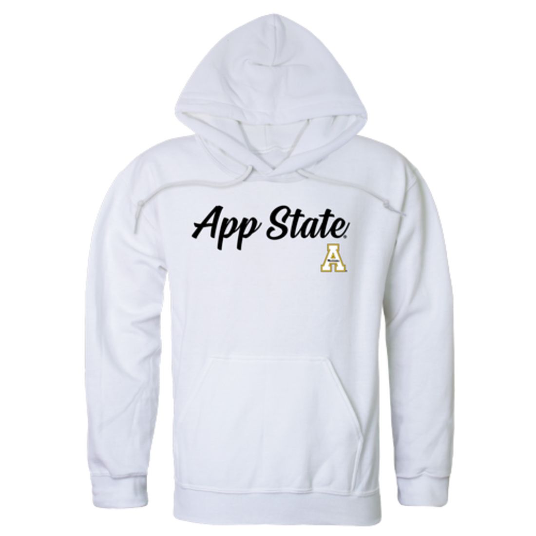 Appalachian App State University Mountaineers Mens Script Hoodie Sweatshirt Black-Campus-Wardrobe