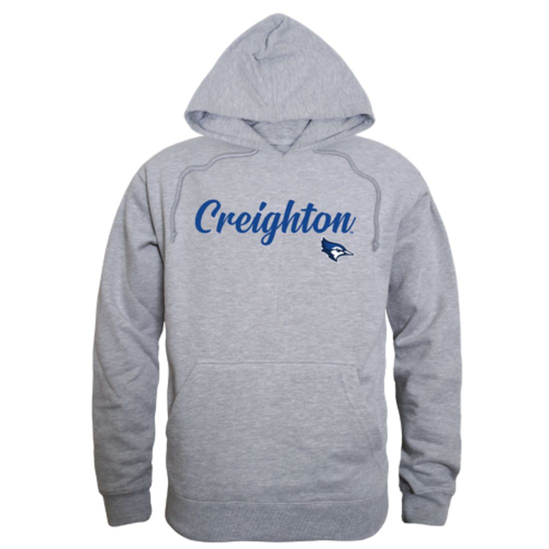 Creighton University Bluejays Mens Script Hoodie Sweatshirt Black-Campus-Wardrobe