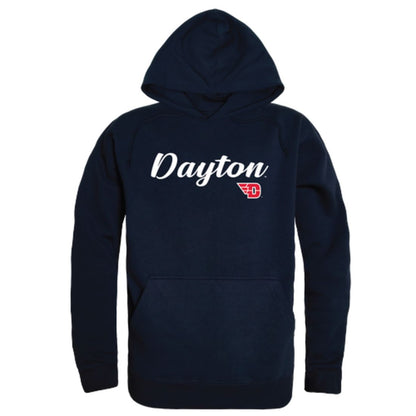 UD University of Dayton Flyers Mens Script Hoodie Sweatshirt Black-Campus-Wardrobe