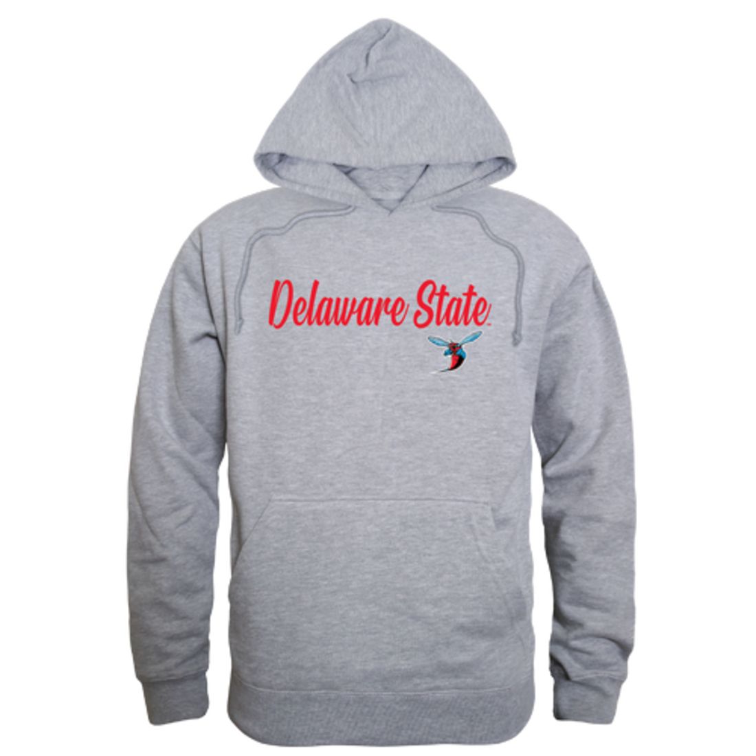 DSU Delaware State University Hornet Mens Script Hoodie Sweatshirt Black-Campus-Wardrobe