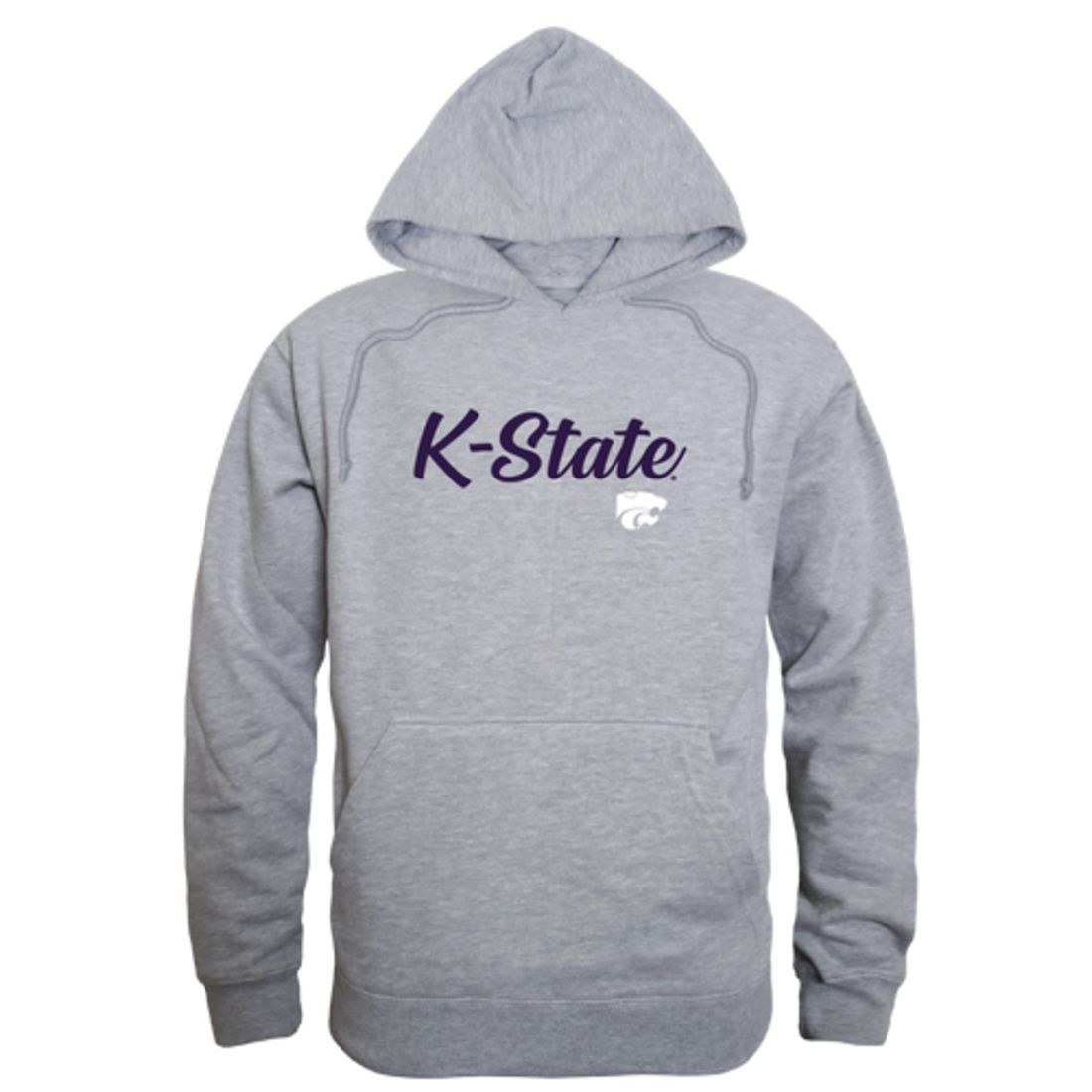 KSU Kansas State University Wildcats Mens Script Hoodie Sweatshirt Black-Campus-Wardrobe