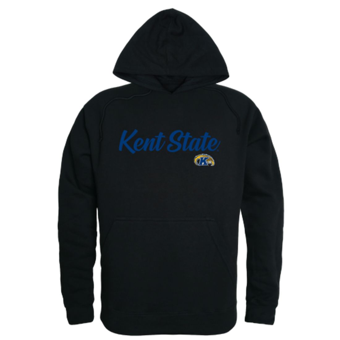 KSU Kent State University The Golden Eagles Mens Script Hoodie Sweatshirt Black-Campus-Wardrobe