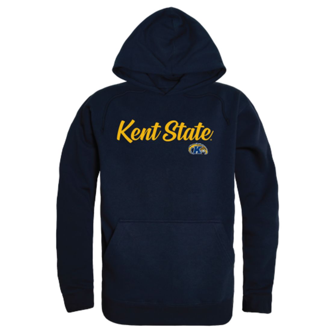 KSU Kent State University The Golden Eagles Mens Script Hoodie Sweatshirt Black-Campus-Wardrobe