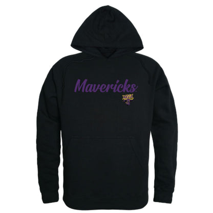 MNSU Minnesota State University Mankato Mavericks Mens Script Hoodie Sweatshirt Black-Campus-Wardrobe