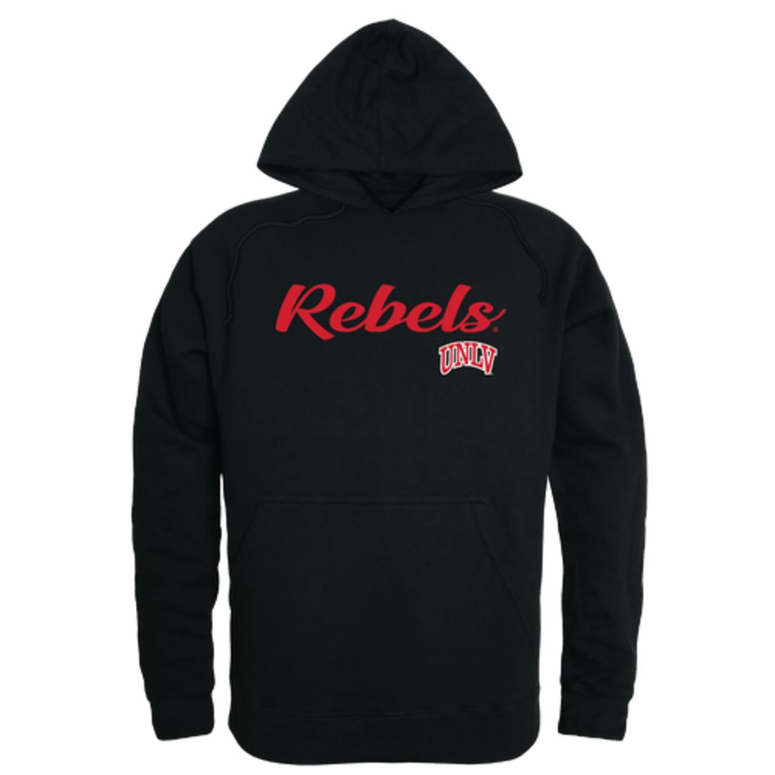 UNLV University of Nevada Las Vegas Rebels Mens Script Hoodie Sweatshirt Black-Campus-Wardrobe