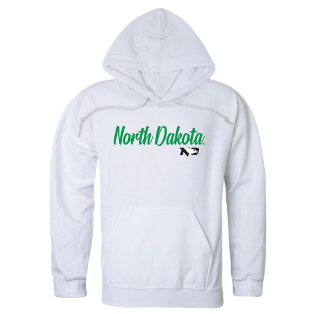 UND University of North Dakota Fighting Hawks Mens Script Hoodie Sweatshirt Black-Campus-Wardrobe