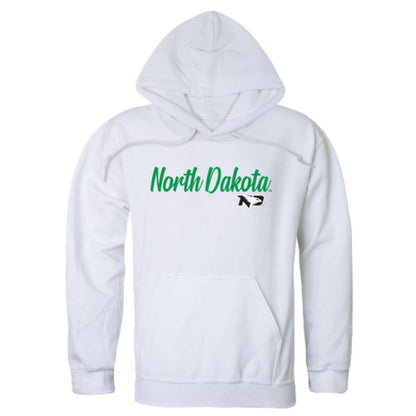 UND University of North Dakota Fighting Hawks Mens Script Hoodie Sweatshirt Black-Campus-Wardrobe