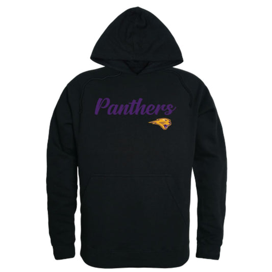 University of Northern Iowa Panthers Mens Script Hoodie Sweatshirt Black-Campus-Wardrobe
