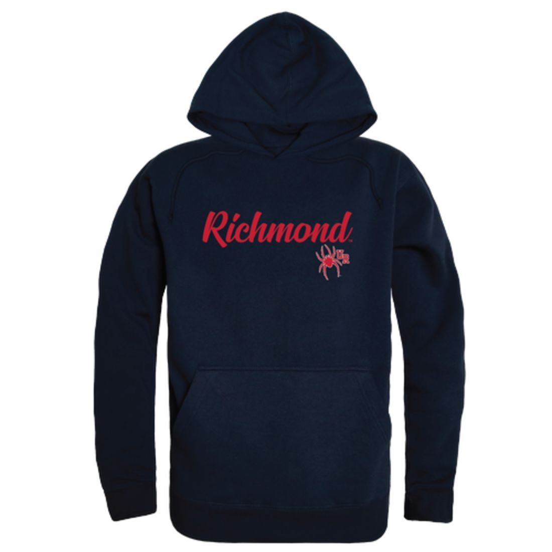 University of Richmond Spiders Mens Script Hoodie Sweatshirt Black-Campus-Wardrobe
