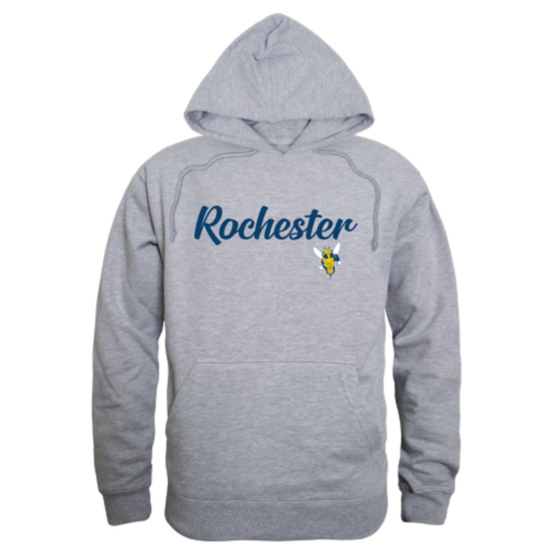 University of Rochester Yellowjackets Mens Script Hoodie Sweatshirt Black-Campus-Wardrobe