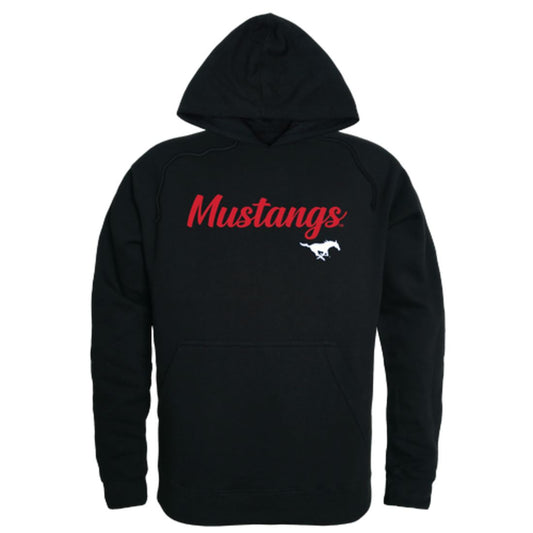 SMU Southern Methodist University Mustangs Mens Script Hoodie Sweatshirt Black-Campus-Wardrobe