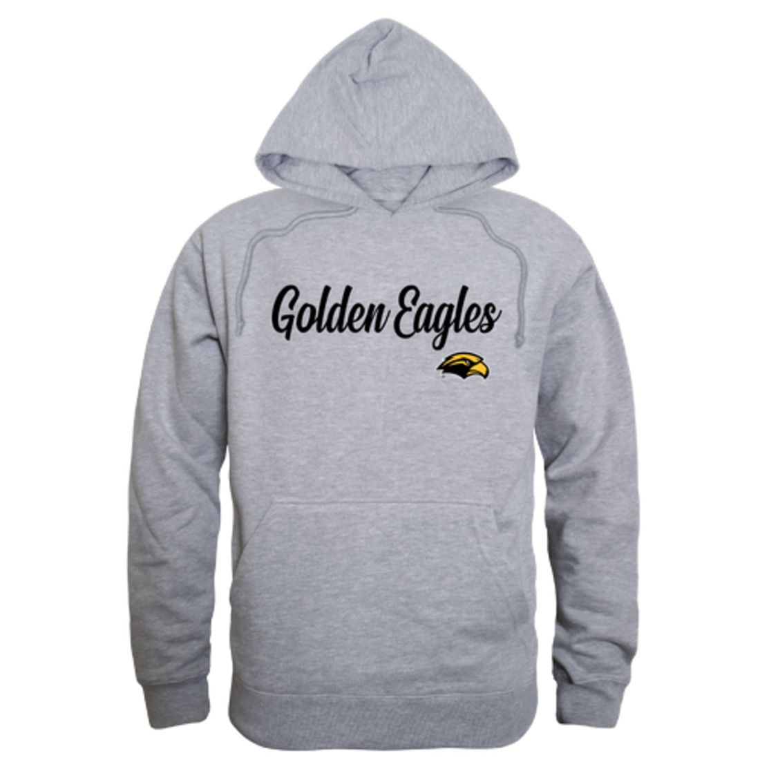 USM University of Southern Mississippi Golden Eagles Mens Script Hoodie Sweatshirt Black-Campus-Wardrobe