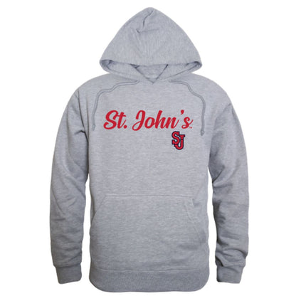 St. John's University Red Storm Mens Script Hoodie Sweatshirt Black-Campus-Wardrobe