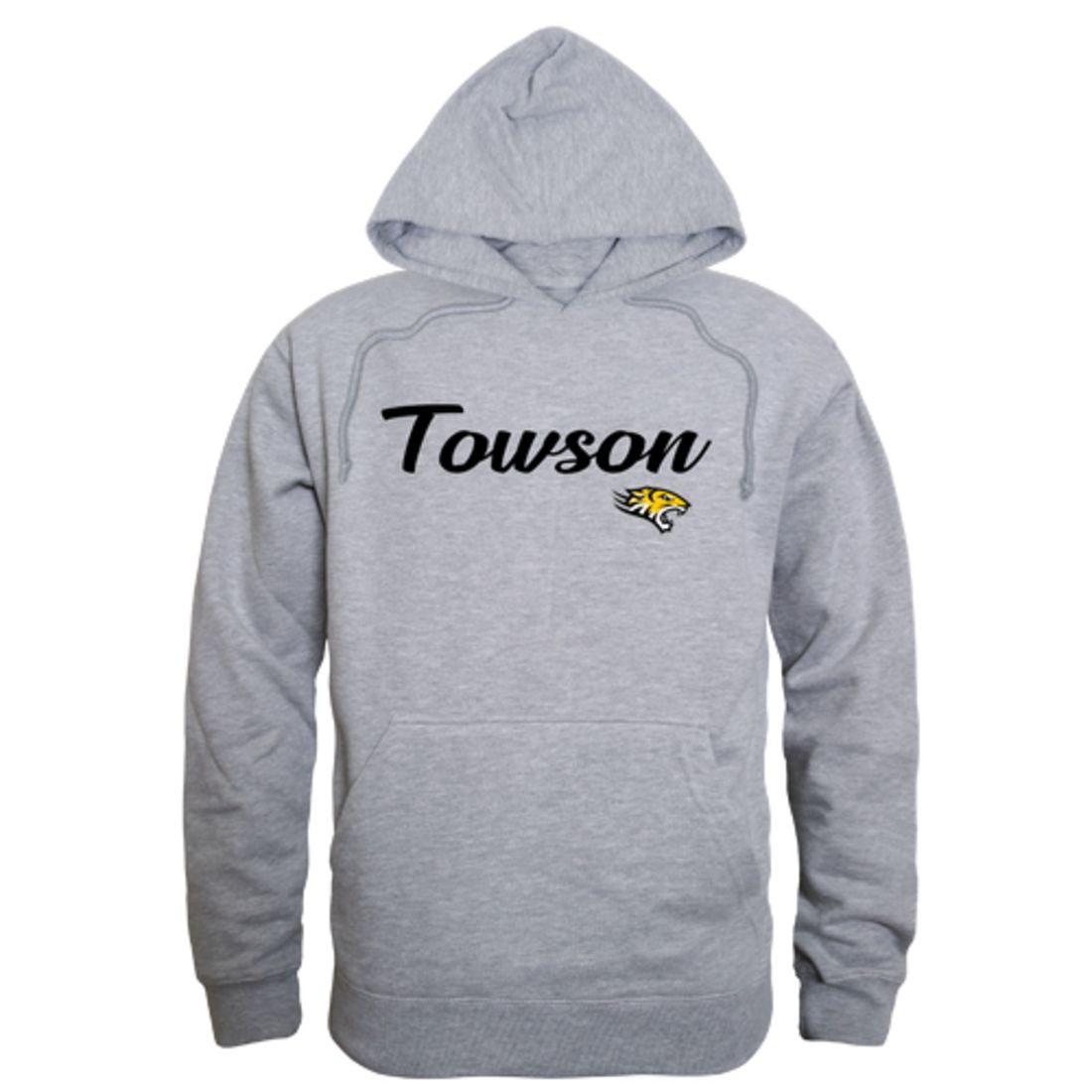 TU Towson University Tigers Mens Script Hoodie Sweatshirt Black-Campus-Wardrobe