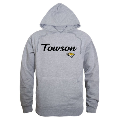 TU Towson University Tigers Mens Script Hoodie Sweatshirt Black-Campus-Wardrobe