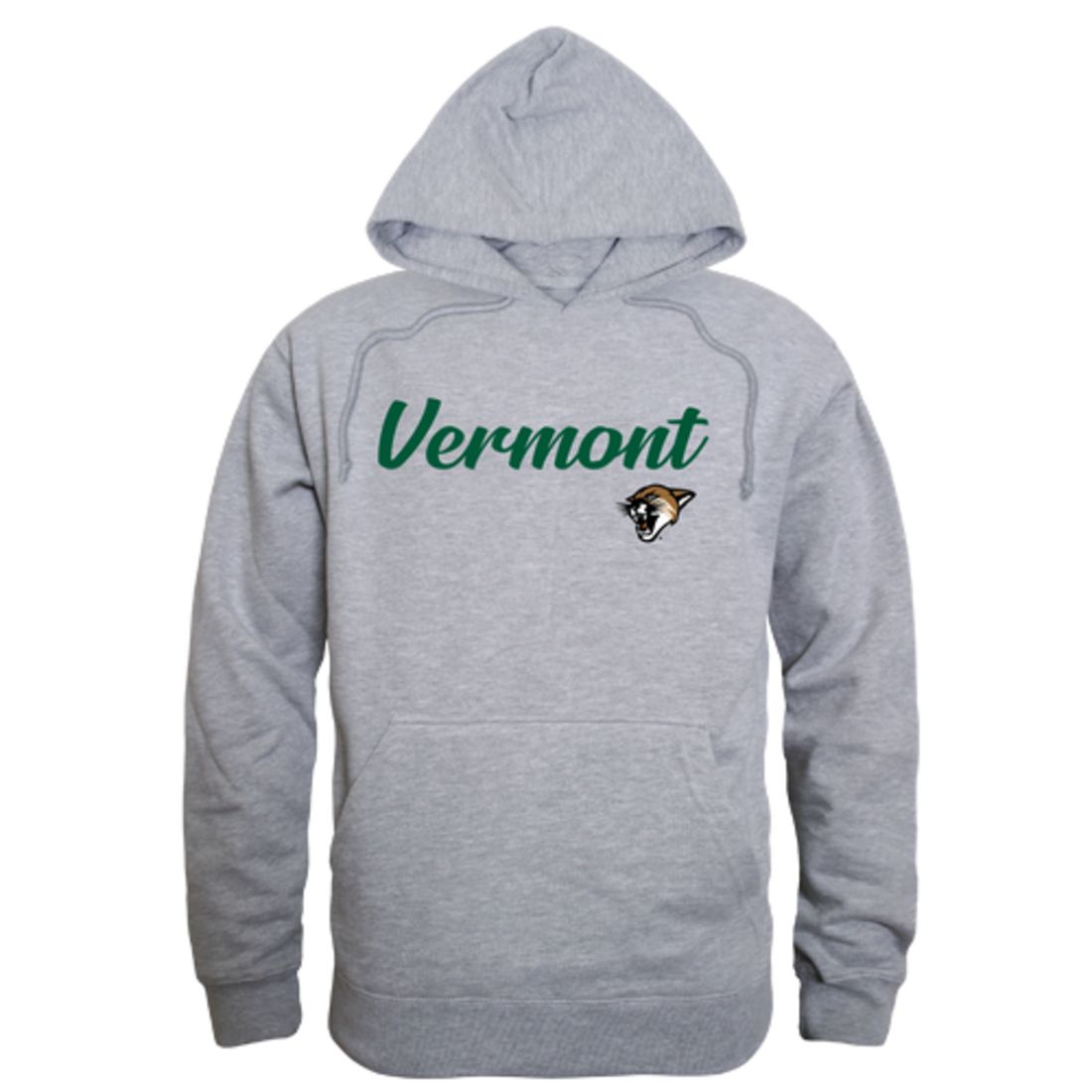 UVM University of Vermont Catamounts Mens Script Hoodie Sweatshirt Black-Campus-Wardrobe