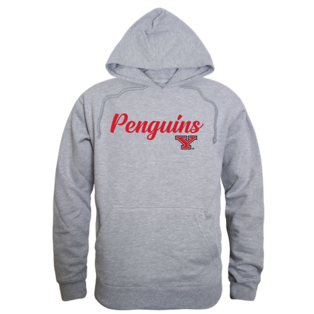 YSU Youngstown State University Penguins Mens Script Hoodie Sweatshirt Black-Campus-Wardrobe