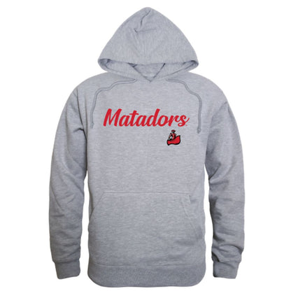 CSUN California State University Northridge Matadors Mens Script Hoodie Sweatshirt Black-Campus-Wardrobe