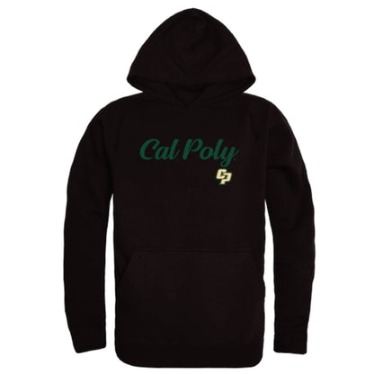 Cal Poly California Polytechnic State University Mustangs Mens Script Hoodie Sweatshirt Black-Campus-Wardrobe