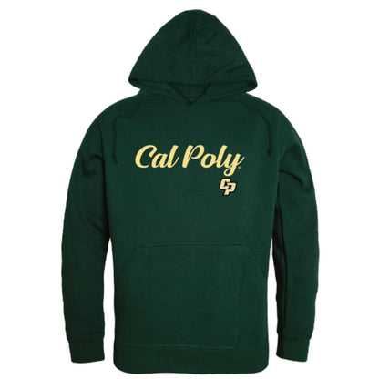 Cal Poly California Polytechnic State University Mustangs Mens Script Hoodie Sweatshirt Black-Campus-Wardrobe