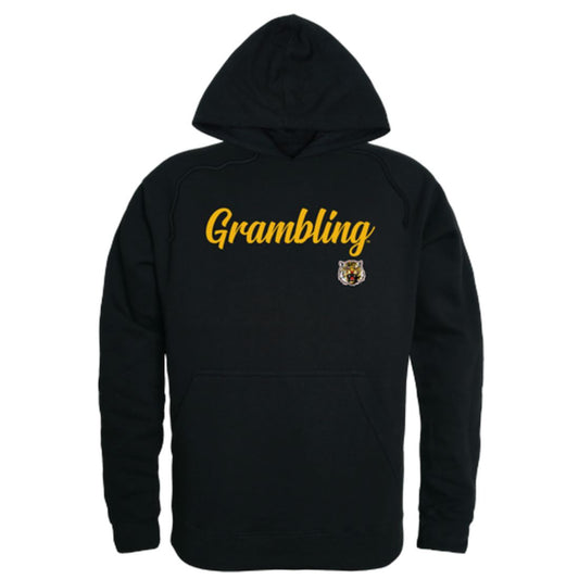 GSU Grambling State University Tigers Mens Script Hoodie Sweatshirt Black-Campus-Wardrobe