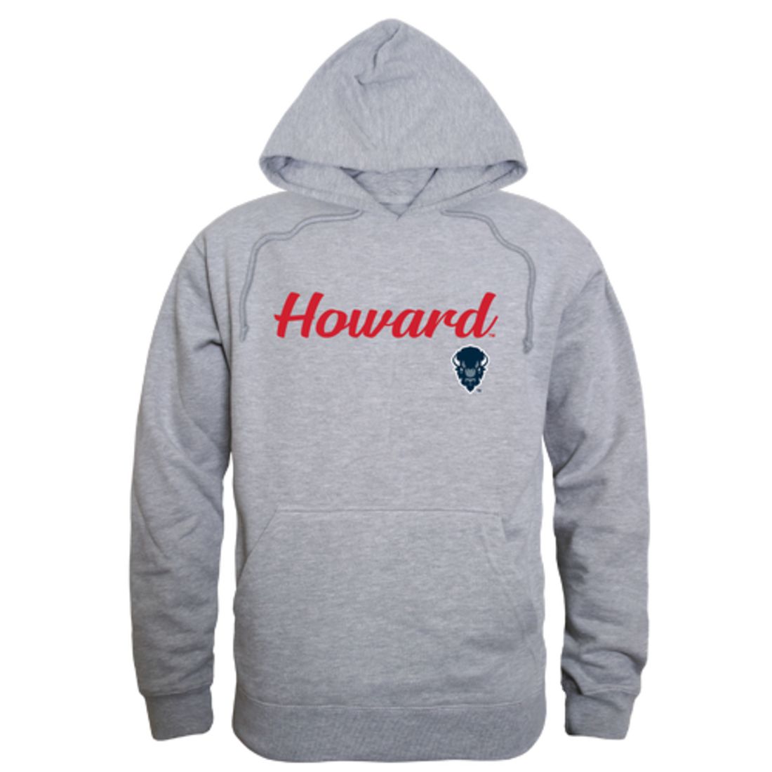 Howard University Bison Mens Script Hoodie Sweatshirt Black-Campus-Wardrobe