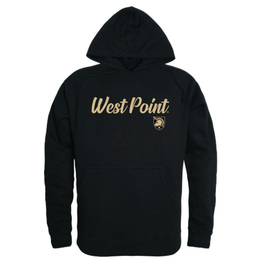 USMA United States Military Academy West Point Army Black Nights Mens Script Hoodie Sweatshirt Black-Campus-Wardrobe