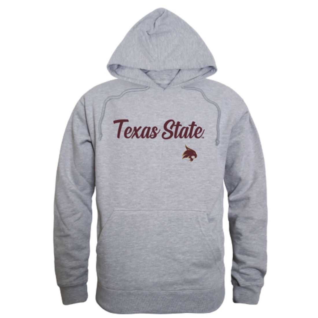 Texas State University Bobcats Mens Script Hoodie Sweatshirt Black-Campus-Wardrobe