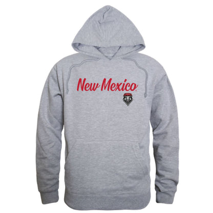 UNM University of New Mexico Lobos Mens Script Hoodie Sweatshirt Black-Campus-Wardrobe