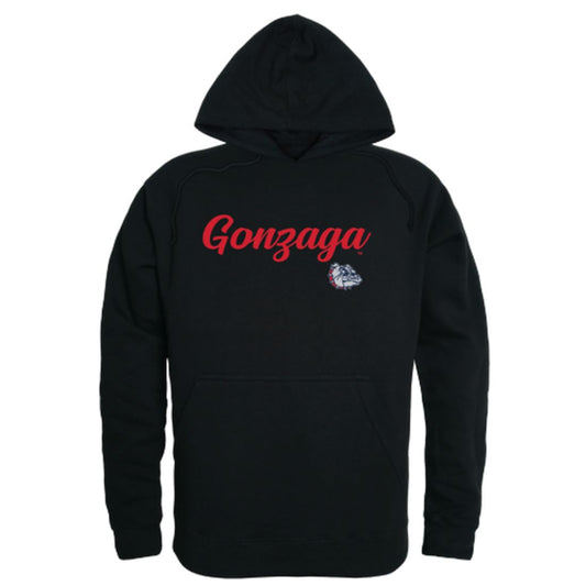 Gonzaga University Bulldogs Mens Script Hoodie Sweatshirt Black-Campus-Wardrobe