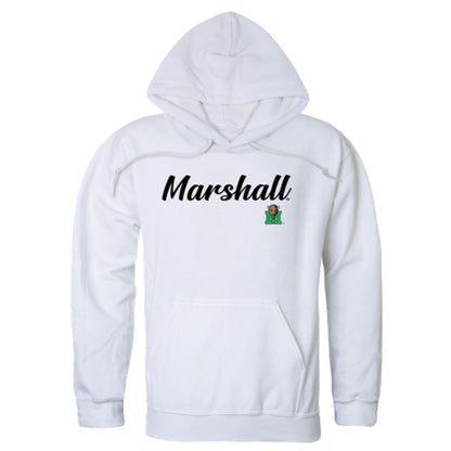 Marshall University Thundering Herd Mens Script Hoodie Sweatshirt Black-Campus-Wardrobe