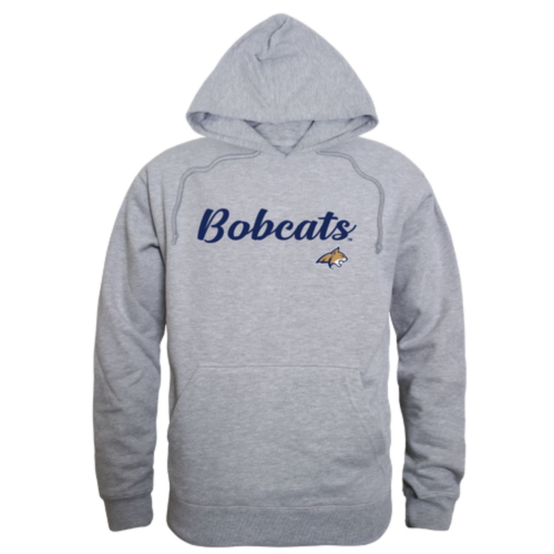 Montana State University Bobcats Mens Script Hoodie Sweatshirt Black-Campus-Wardrobe