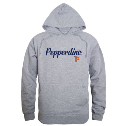 Pepperdine University Waves Mens Script Hoodie Sweatshirt Black-Campus-Wardrobe