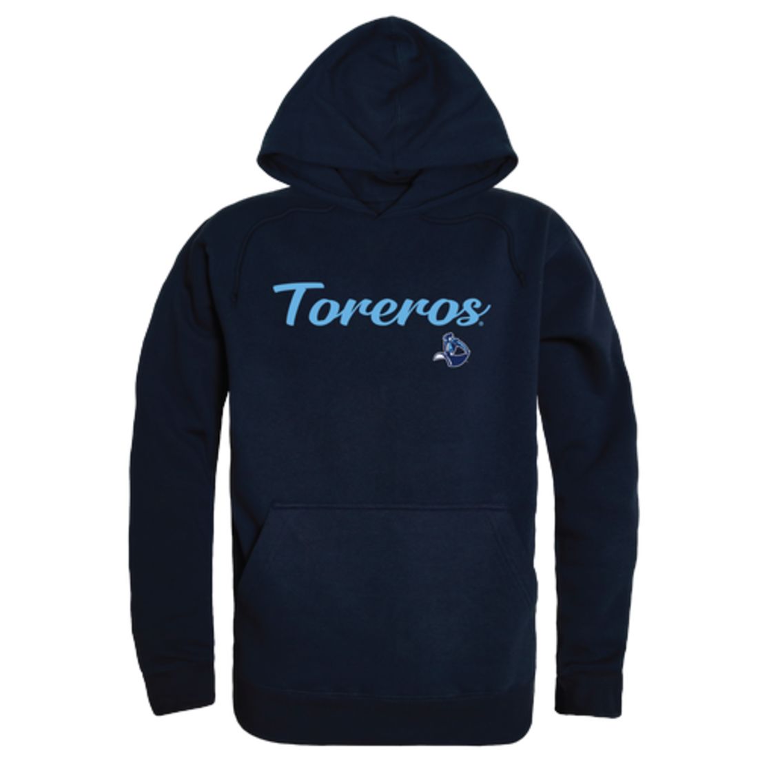 USD University of San Diego Toreros Mens Script Hoodie Sweatshirt Black-Campus-Wardrobe