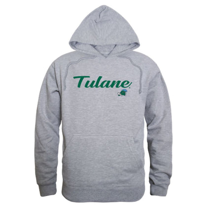 Tulane University Green Waves Mens Script Hoodie Sweatshirt Black-Campus-Wardrobe