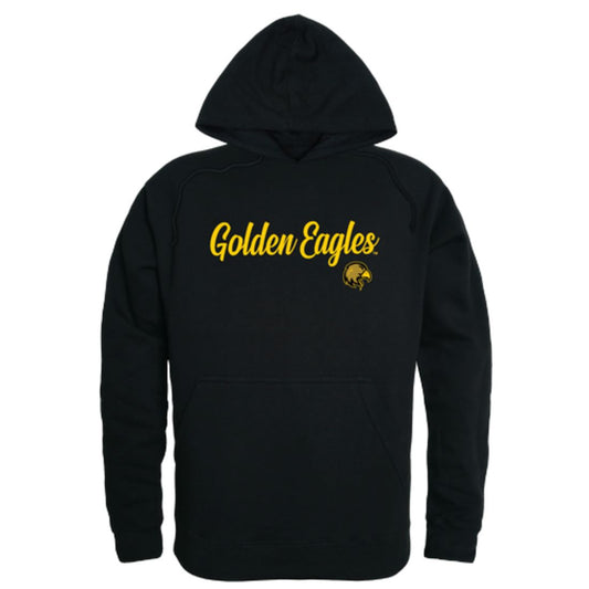 California State University Los Angeles Golden Eagles Mens Script Hoodie Sweatshirt Black-Campus-Wardrobe
