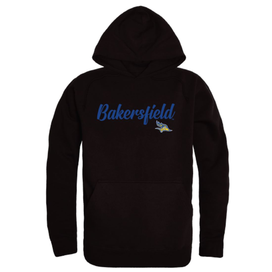 CSUB California State University Bakersfield Roadrunners Mens Script Hoodie Sweatshirt Black-Campus-Wardrobe