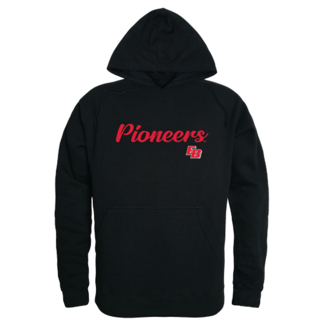 California State University East Bay Pioneers Mens Script Hoodie Sweatshirt Black-Campus-Wardrobe