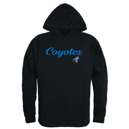 CSUSB California State University San Bernardino Coyotes Mens Script Hoodie Sweatshirt Black-Campus-Wardrobe