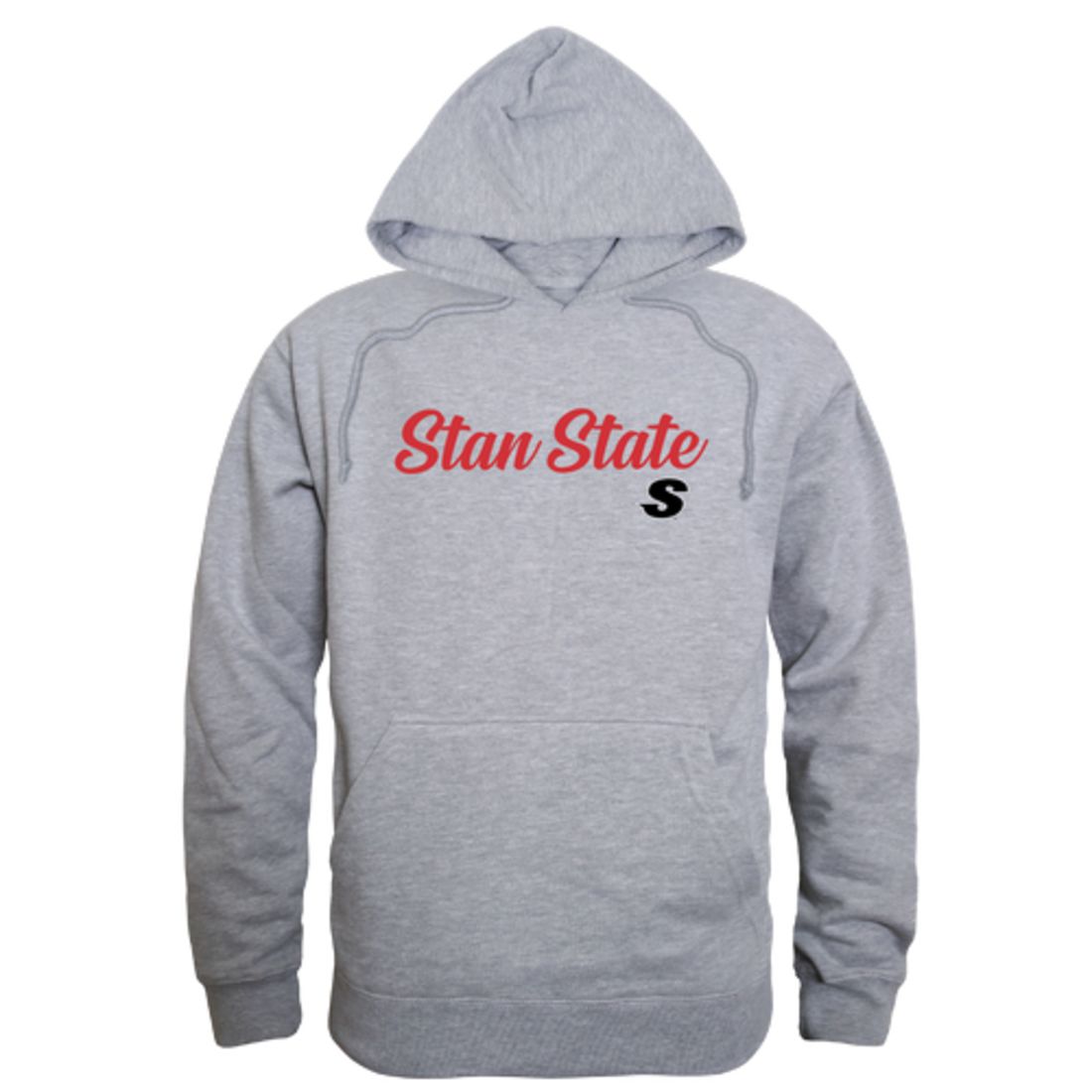 CSUSTAN California State University Stanislaus Warriors Mens Script Hoodie Sweatshirt Black-Campus-Wardrobe