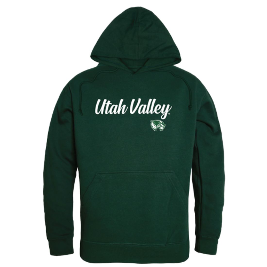 UVU Utah Valley University Wolverines Mens Script Hoodie Sweatshirt Black-Campus-Wardrobe