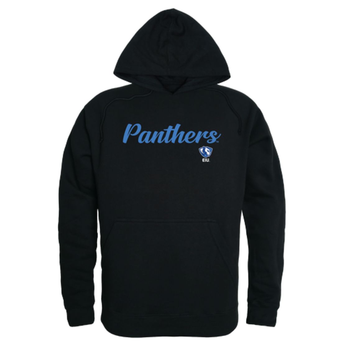 EIU Eastern Illinois University Panthers Mens Script Hoodie Sweatshirt Black-Campus-Wardrobe