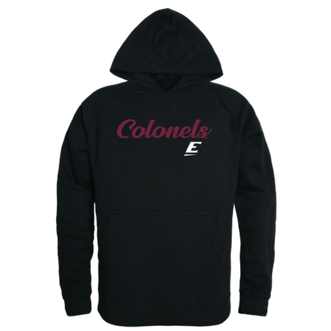 EKU Eastern Kentucky University Colonels Mens Script Hoodie Sweatshirt Black-Campus-Wardrobe