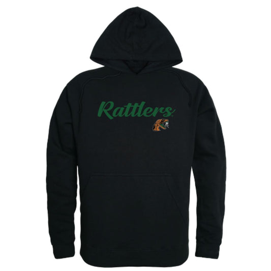 FAMU Florida A&M University Rattlers Mens Script Hoodie Sweatshirt Black-Campus-Wardrobe