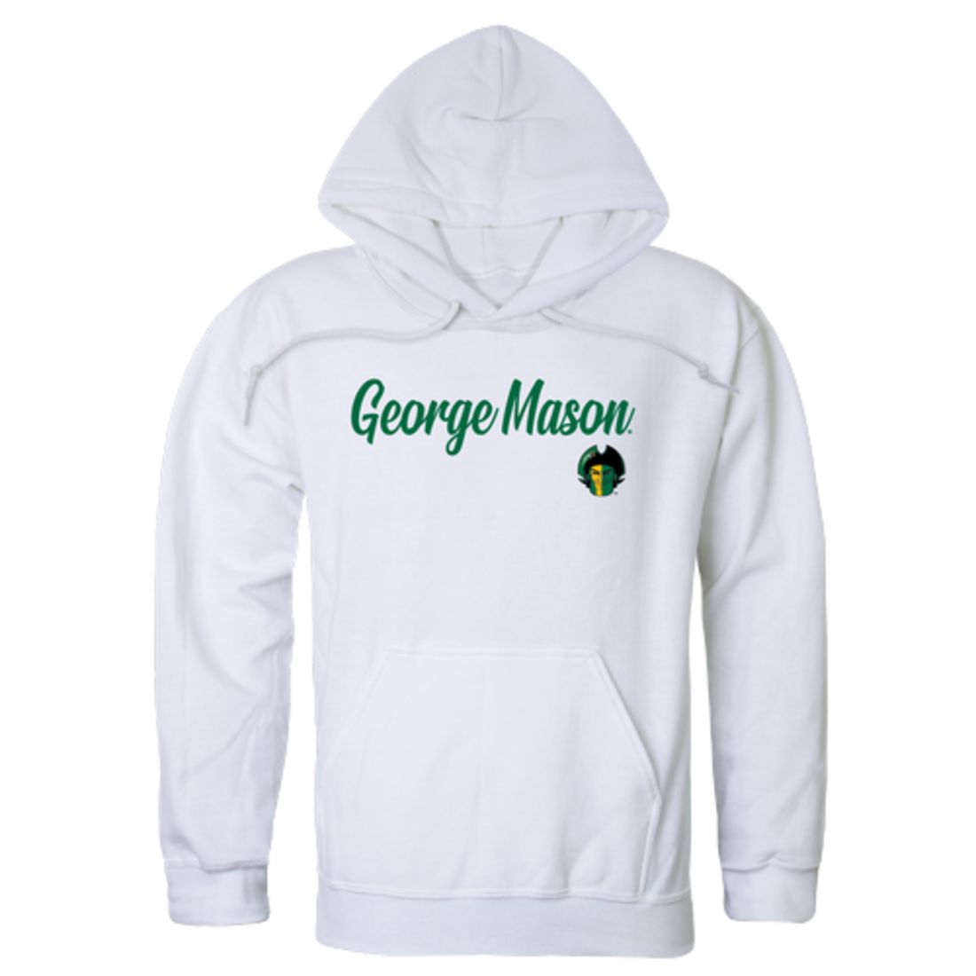 GMU George Mason University Patriots Mens Script Hoodie Sweatshirt Black-Campus-Wardrobe